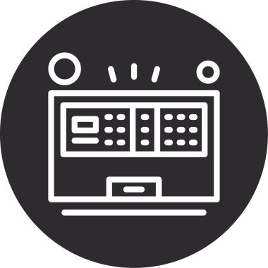 Vektör TV simgesi illüstrasyonu