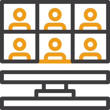 konferans sunum simgesi, vektör illüstrasyonu