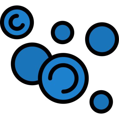 Mavi ve siyah düğmelerden oluşan bir kümenin vektör çizimi