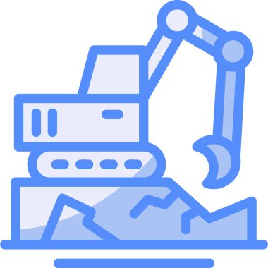 inşaat vinç simgesi vektörü