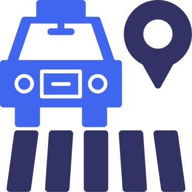 konum haritası gps simgesi düz biçimli