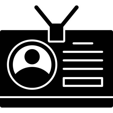 TV simgesi vektör illüstrasyonu