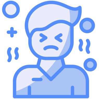 kızgın avatar ikonu. Web için kızgın yüz vektör simgelerinin basit gösterimi