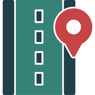 gps konum pin simgesi düz biçimli