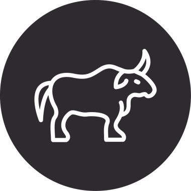 Boğa ikonu vektör illüstrasyonu