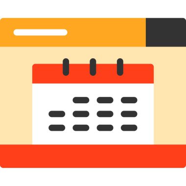 Takvim simgesi, vektör çizimi