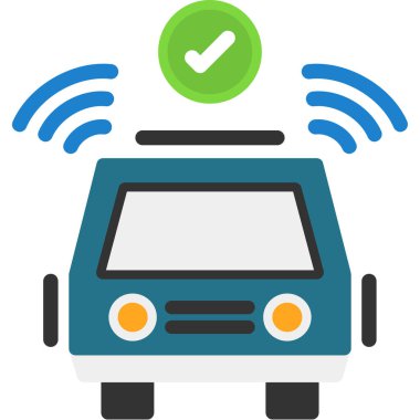 araba denetimi ikon vektör illüstrasyonu