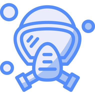 Hava maskesi simgesi. Web simgesi basit illüstrasyon