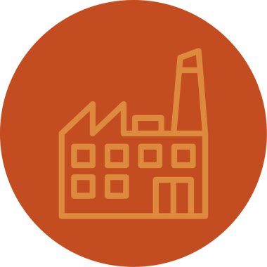 Fabrika simgesi vektör illüstrasyonu