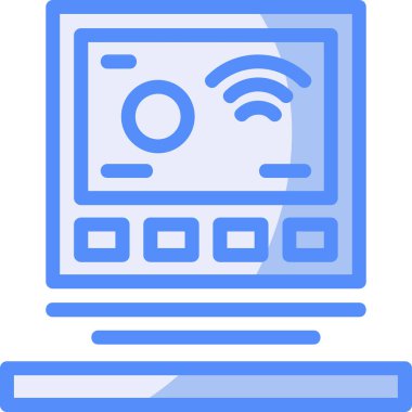 dizüstü bilgisayar. Web simgesi basit illüstrasyon