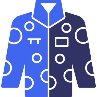 Elbise moda ceketi simgesi - taslak biçimi