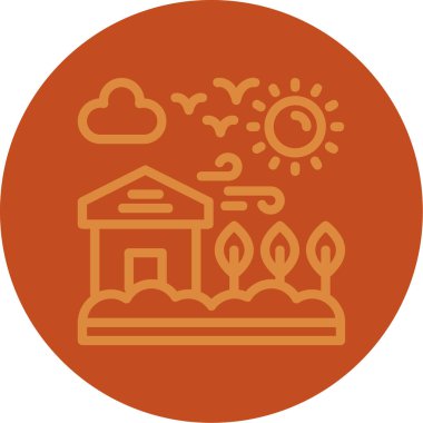 Güzel Ev Vektörü Kabartma Simgesi