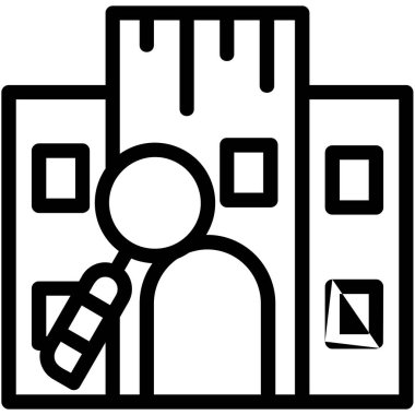 Şato. Web simgesi basit illüstrasyon