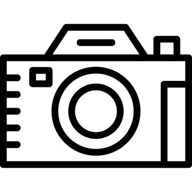 kamera fotoğraf makinesi simgesi ana hat biçiminde