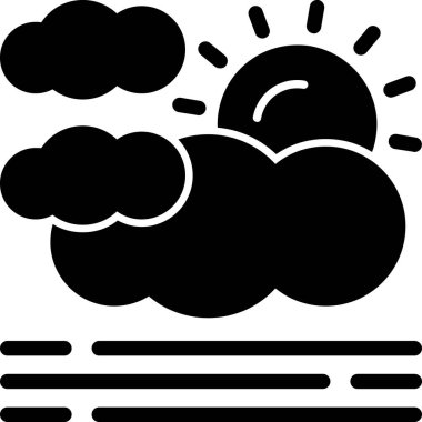 bulut hava tahmini simgesi ana hatlar biçiminde