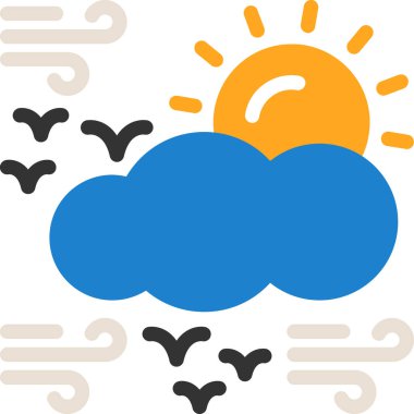 Hava durumu ikonu. vektör illüstrasyonu