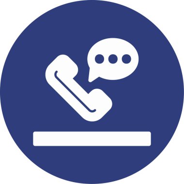 Çağrı merkezi simgesi. Basit resimleme