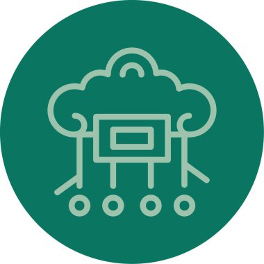 Bulut hesaplama. Basit ağ simgesi