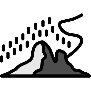 Volkan volkanı ikonu, ana hatları.