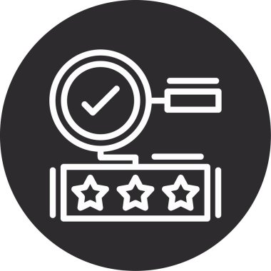 Gözden geçirme simgesi, vektör illüstrasyonu