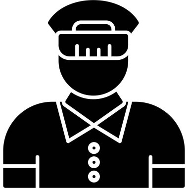 Bir polisin vektör illüstrasyonu