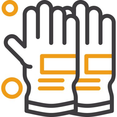 Eldiven eldivenleri simgesi - taslak biçimi