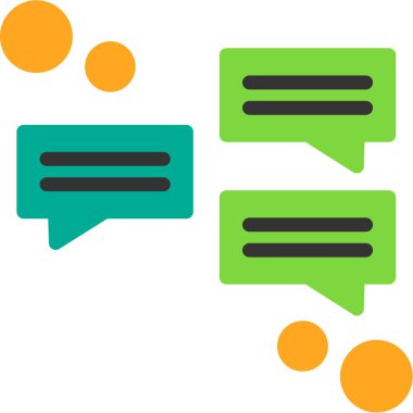 Sohbet baloncukları simgesi, vektör illüstrasyonu