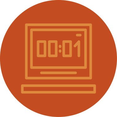 Saat. Web simgesi basit tasarım