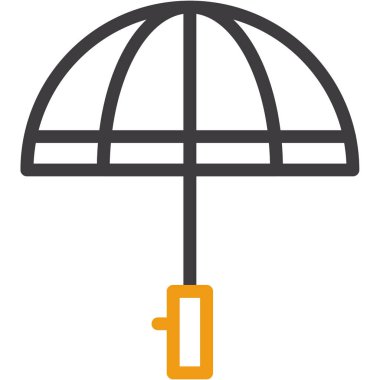 Şemsiye İki Renk, Vektör İllüstrasyonu