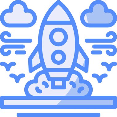 bulut roket simgesi - taslak biçimi