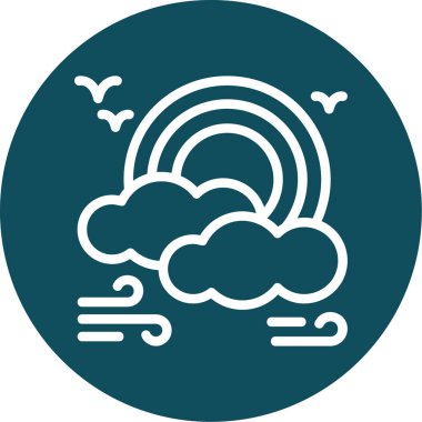 Bulut. Web simgesi basit illüstrasyon