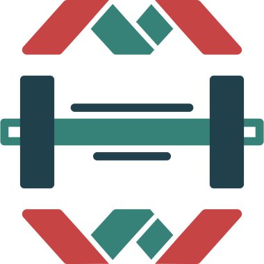 Fitness ve spor simgesinin vektör illüstrasyonu