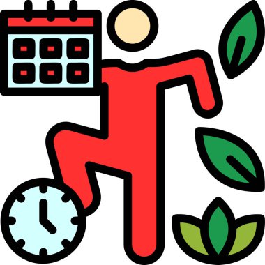 Takvim simgesi, vektör çizimi