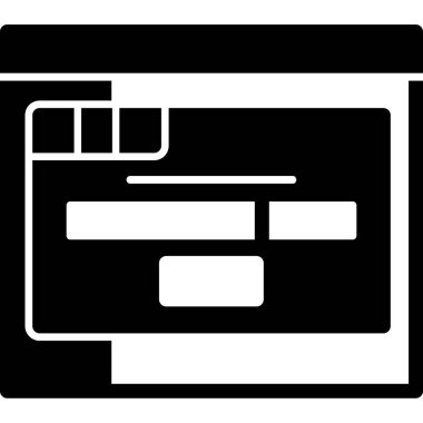 Web tasarımı ve geliştirme çizgisi vektör simgesi.