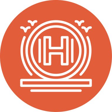 Yuvarlak bir simgenin vektör illüstrasyonu