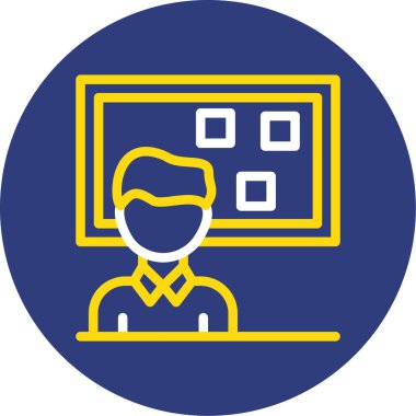 Adamım. Web simgesi basit illüstrasyon