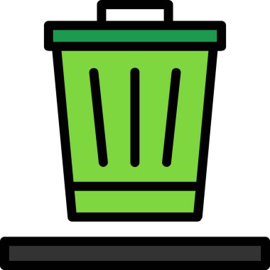 Çöp kutusu vektör simgesi