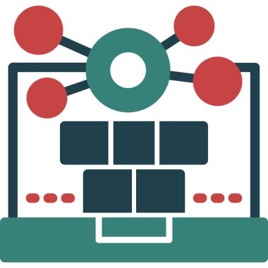 ağ paylaşım simgesi, vektör illüstrasyonu