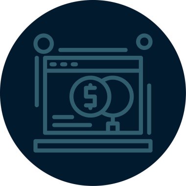 İş ve finans simgesinin vektör illüstrasyonu