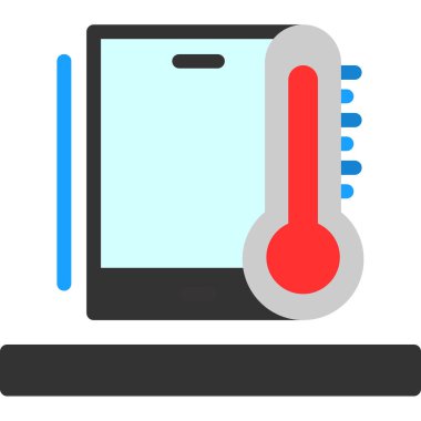 Termometre simgesi, basit vektör çizim