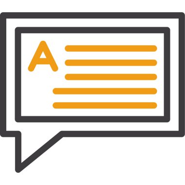 Sohbet iletisi vektör simgesi