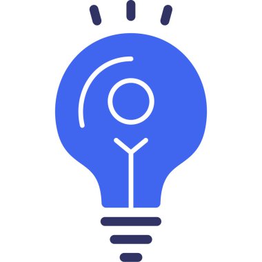 Ampul. Web simgesi basit illüstrasyon