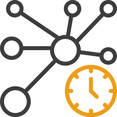 zaman yönetimi simgesi, vektör illüstrasyonu