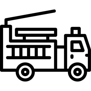 Kamyon ikonu. Taslak tarzı. vektör illüstrasyonu