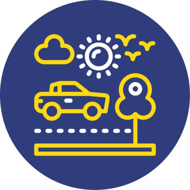 yol simge vektör çizim