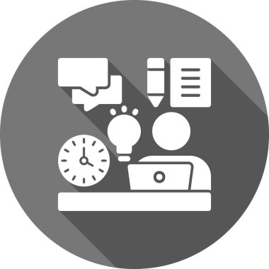 iş yönetimi dairesi simgesi iş, görev, görev, vektör