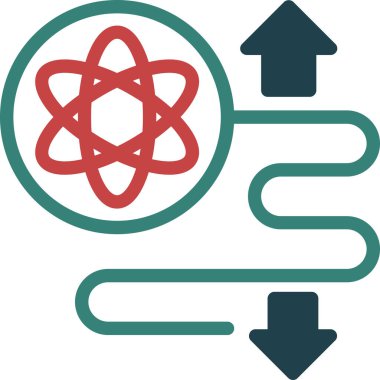 Bir atom simgesinin vektör illüstrasyonu