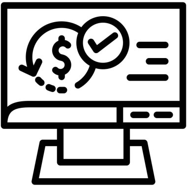 Para için. Web simgesi basit illüstrasyon