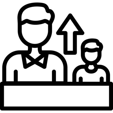 Bir insan simgesinin vektör illüstrasyonu