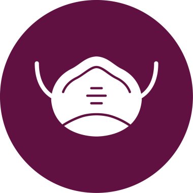 Maske. Web simgesi basit illüstrasyon